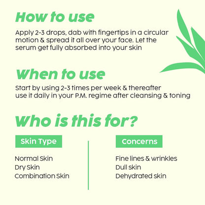PLIX Pomegranate Youth Renewal 0.6% Retinol & 0.2% Bakuchi Oil Night Face Serum To Reduce Fine Lines (30ml)