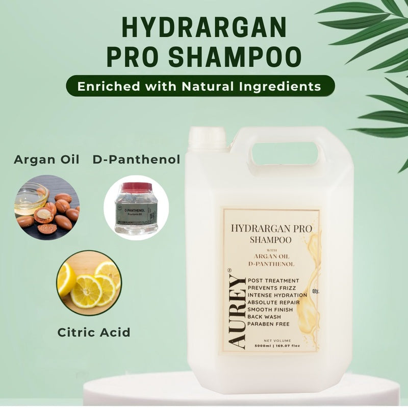 Aurey Hydrargan Pro Shampoo With Argan Oil &amp; D-Panthenol 5000 ml