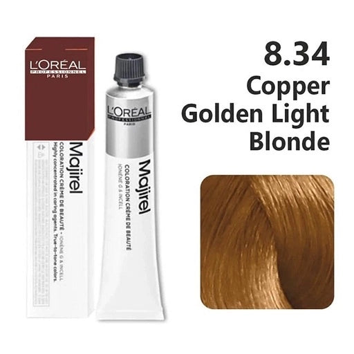 Loreal Majirel Copper Golden Light Blonde Color 8.34 | 60ML