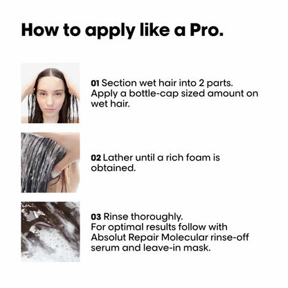 Loreal Absolute Repair Molecular Shampoo 300 ml