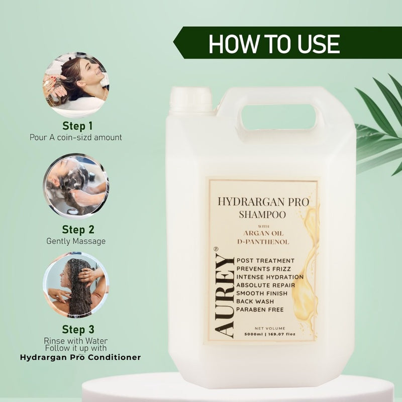 Aurey Hydrargan Pro Shampoo With Argan Oil &amp; D-Panthenol 5000 ml