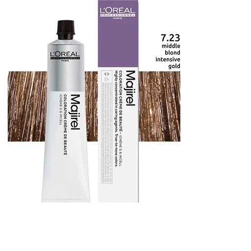 Loreal Majirel Middle Blong Intensive Gold Color 7.23  60ML