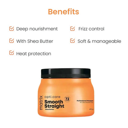 Matrix Opti Care Ultra Smoothing Masque Shea Butter 490 gm