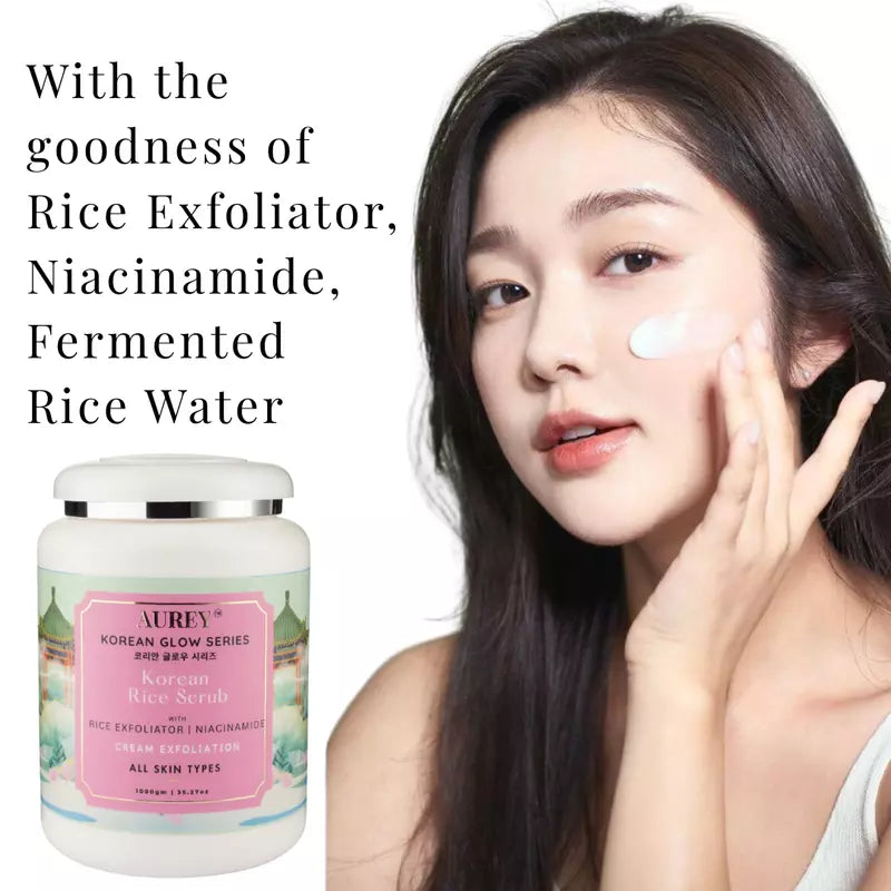 Aurey Korean Rice Scrub With Rice Exfoliator &amp; Niacinamide 1Kg