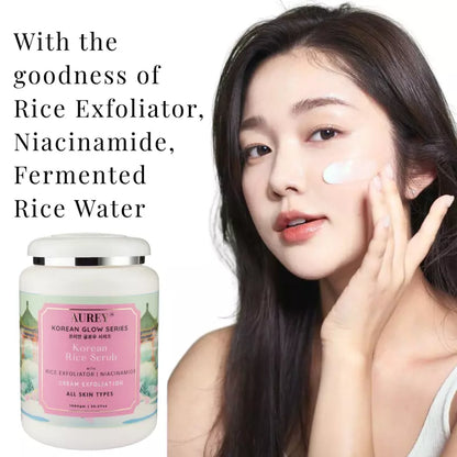 Aurey Korean Rice Scrub With Rice Exfoliator &amp; Niacinamide 1Kg