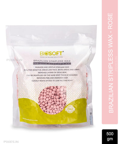 Biosoft Brazilian Stripless Wax - Rose (500gm)
