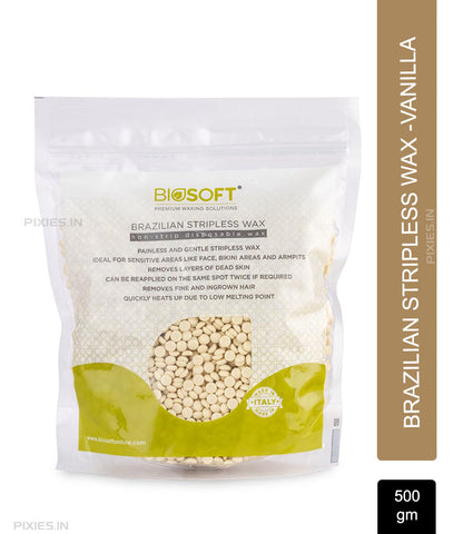 Biosoft Brazilian Stripless Wax - Vanilla (500gm)