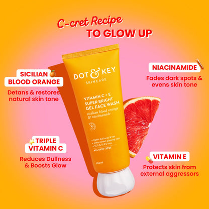 Dot & Key Vitamin C + E Super Bright Gel Face Wash (175ml)