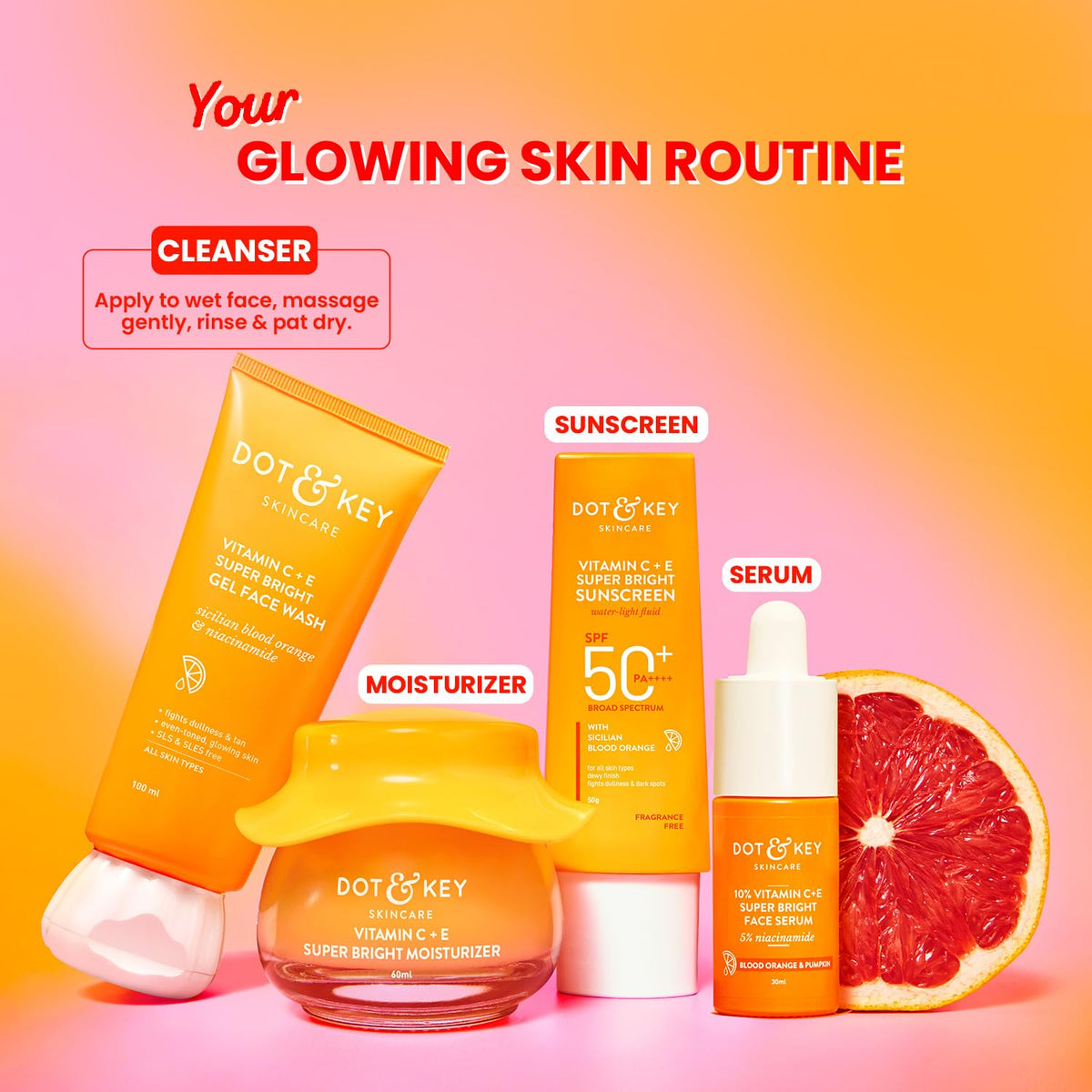 Dot & Key Vitamin C + E Super Bright Gel Face Wash (175ml)