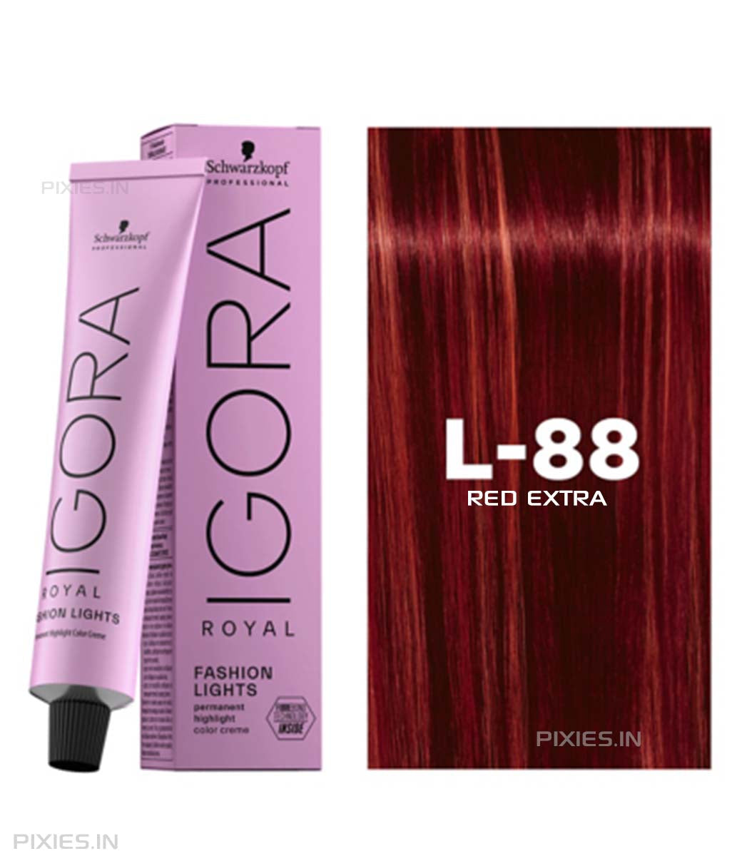 Schwarzkopf Professional IGORA Royal Fashion Lights Permanent Highlight Color Creme (L-88 Red Extra)