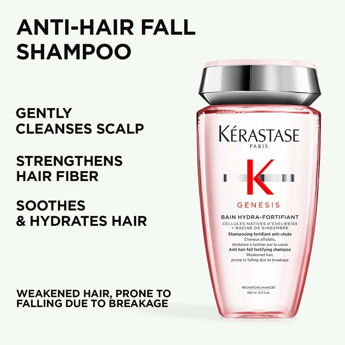 Kerastase Genesis Hydra-Fortifiant Anti-Hair Fall Shampoo For Normal To Oily Hair (250ml)