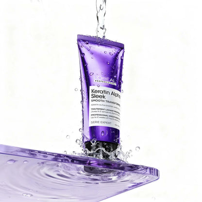 L’Oréal Professionnel Keratin Alpha Sleek Smooth Transformer Hair Treatment ,Validated on India Hair (200ml)