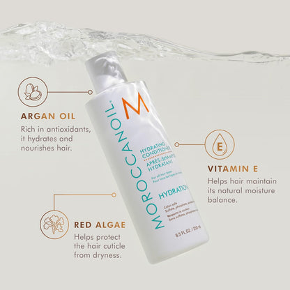 Moroccanoil Hydrating Conditioner | Argan Oil, Vitamin A+E, Red Algae |Daily Use For All Hair Types (250ml)