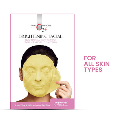 O3+ Brightening Facial Kit With Brightening & Glow Boosting Peel Off Mask (40gm+5ml)