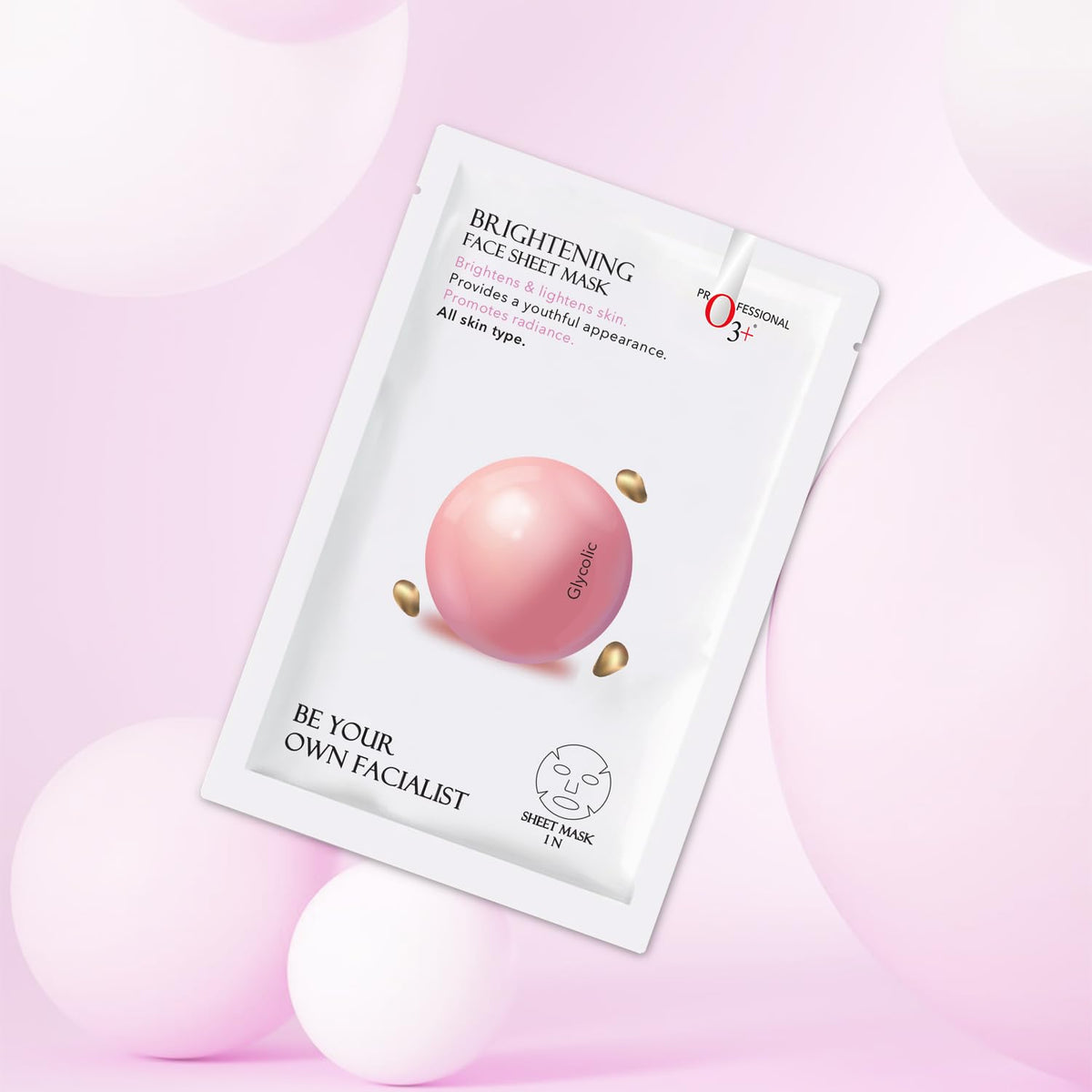 O3+ Facialist Brightening Face Sheet Mask With Glycolic - All Skin Type (30ml)