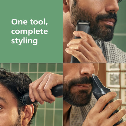 Philips 3000 Series 8-in-1 Rechargeable Cordless Multipurpose Trimmer for Face, Body and Intimate Areas for Men MG3917/15 (60mins Runtime, Self Sharpening Blades, Black)