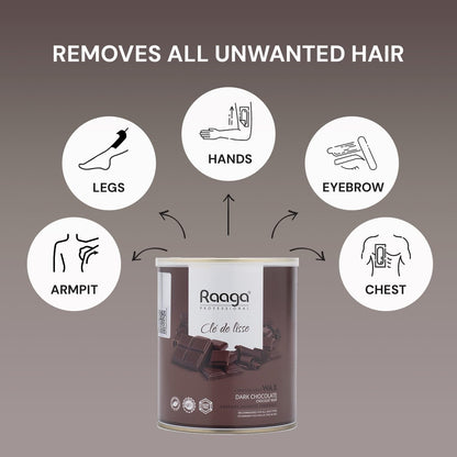 Raaga Professional Dark Chocolate Liposoluble Wax (800gm)