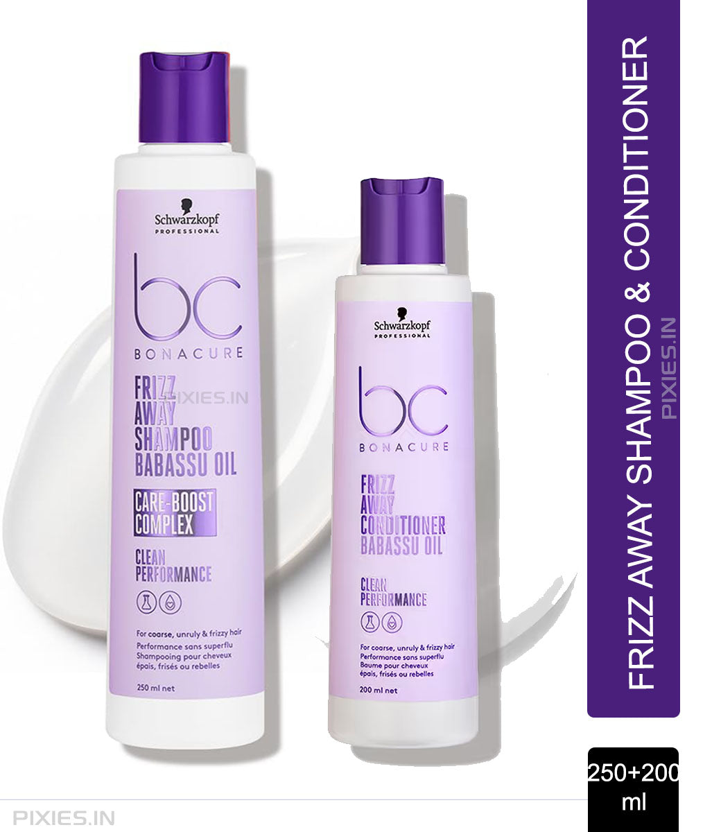 Schwarzkopf Professional BC Bonacure Frizz Away Babassu Oil Shampoo and Conditioner (250ml+200ml)