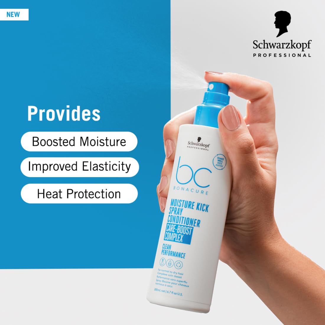 Schwarzkopf Professional Bonacure Hyaluronic Moisture Kick Spray Conditioner (200ml)
