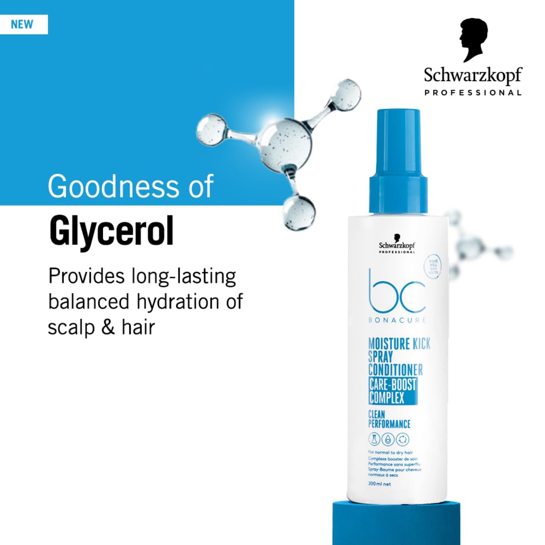Schwarzkopf Professional Bonacure Hyaluronic Moisture Kick Spray Conditioner (200ml)