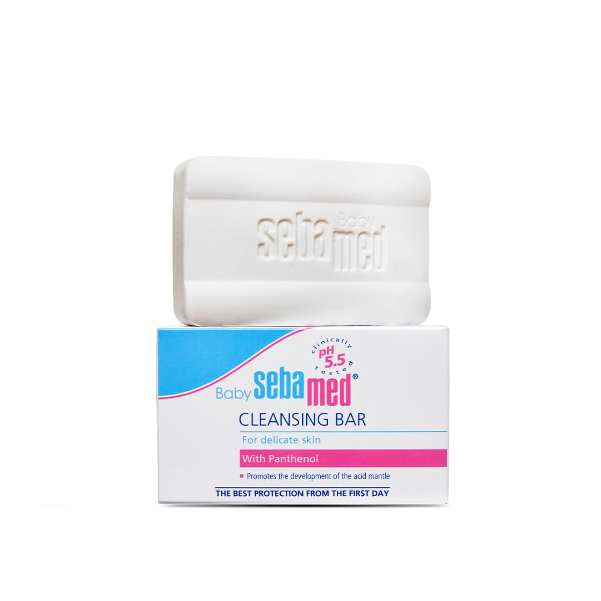 Sebamed Baby Cleansing Bar, pH 5.5 , Newborn Bathing, Soap Free, Tear Free (150gm)