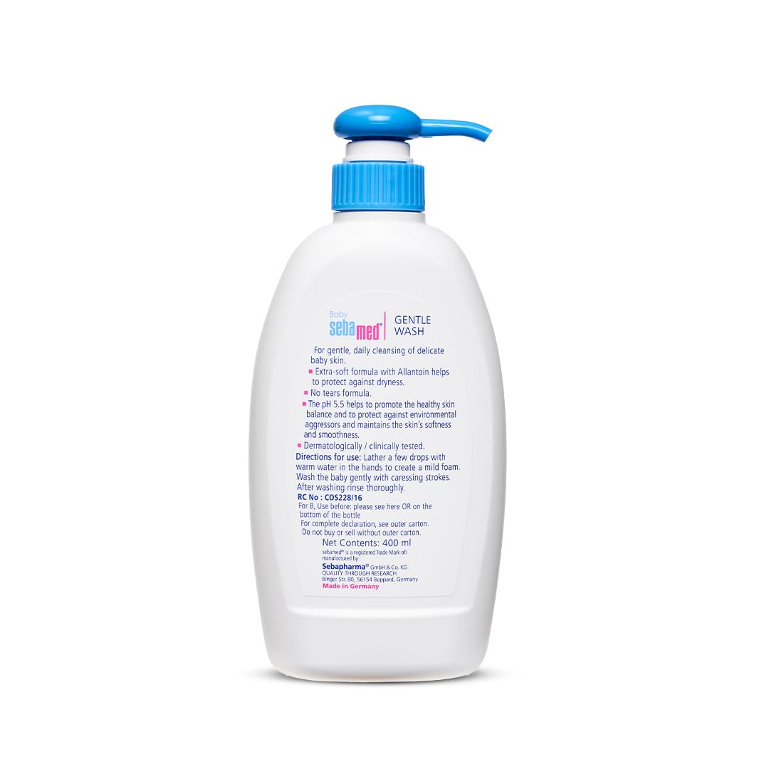Sebamed Baby Gentle Wash, pH 5.5, Baby Body Wash, Soap Free, Tear Free (400ml)