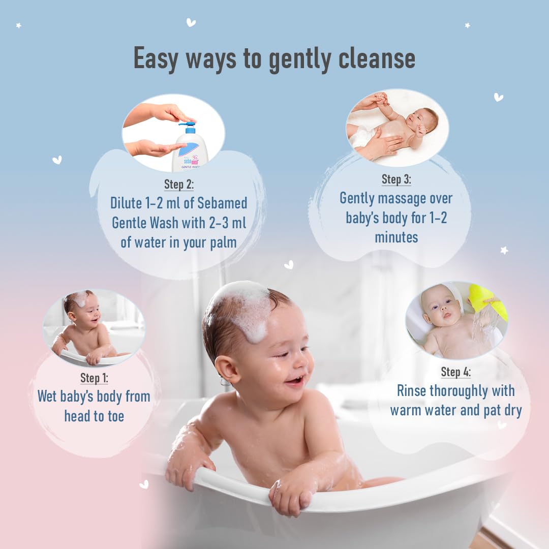 Sebamed Baby Gentle Wash, PH 5.5, With Allantoin,No Tears Formula, Clinically Tested (50ml)