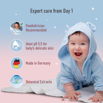 Sebamed Baby Gentle Wash, PH 5.5, With Allantoin,No Tears Formula, Clinically Tested (50ml)