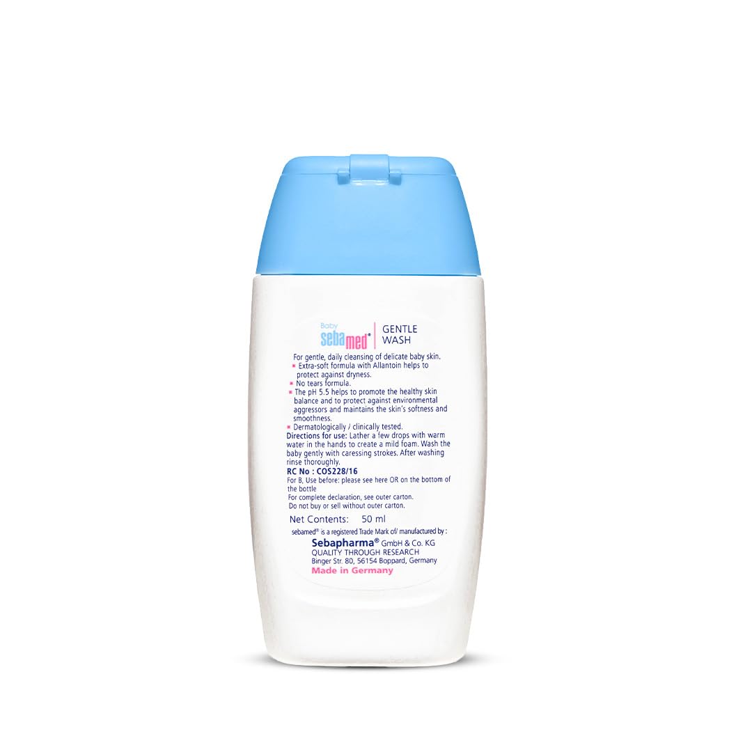 Sebamed Baby Gentle Wash, PH 5.5, With Allantoin,No Tears Formula, Clinically Tested (50ml)