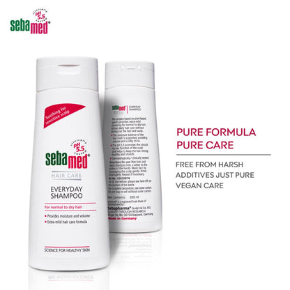 Sebamed Everyday Shampoo,PH 5.5, Normal To Dry Hair, Extra Mild Formula, Gives Moisture & Volume (200ml)