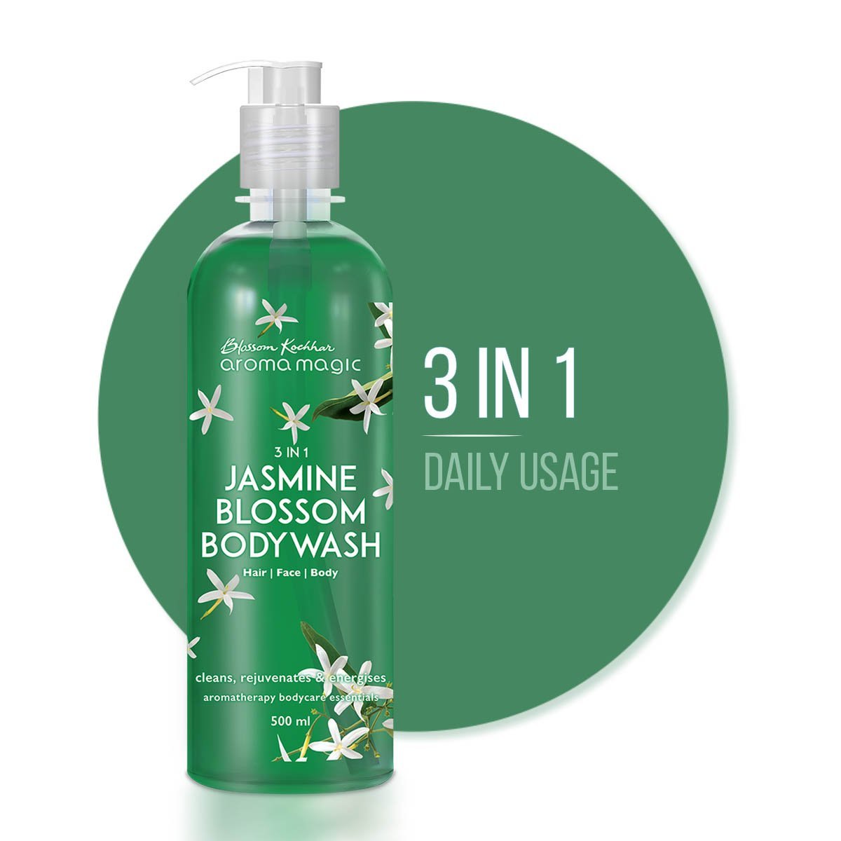 Aroma Magic 3 In 1 Jasmine Blossom Bodywash (Hair- Face- Body) (500ml)