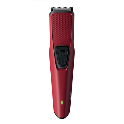 Philips BT1235/18 Beard Trimmer 1000 Series, 60 min Trimmer for Men (Maroon)
