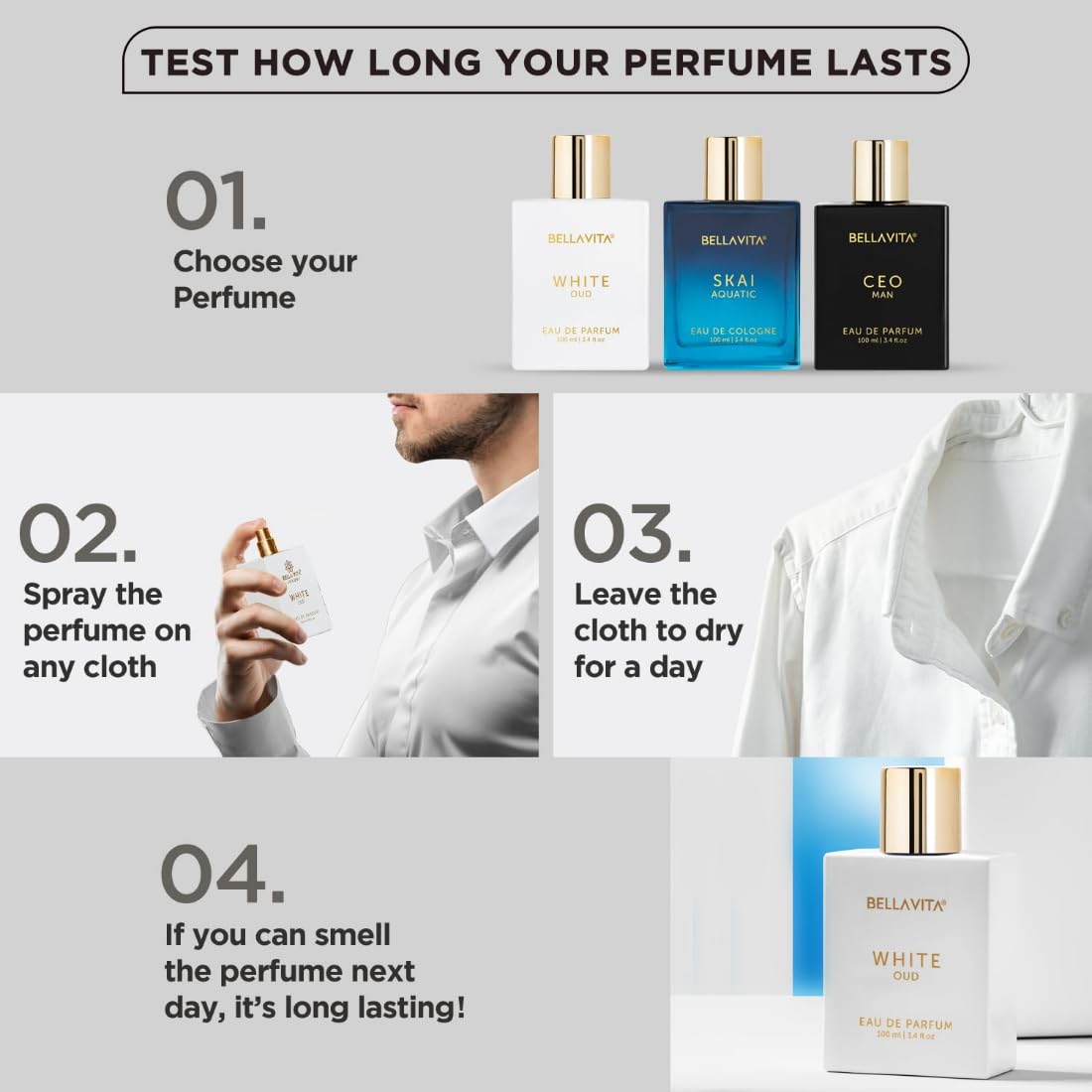 Bella Vita Luxury White-Oud Eau De Parfum For Men & Women (100ml)