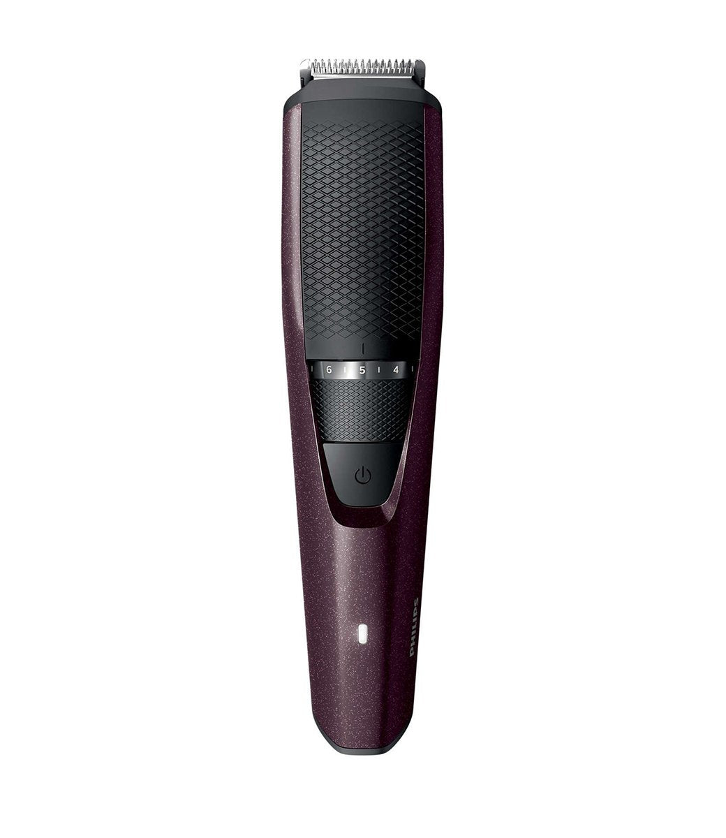 Philips BT3125/15 Beard Trimmer 3000 Series, 45 Min Trimmer for Men (Maroon)