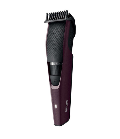 Philips BT3125/15 Beard Trimmer 3000 Series, 45 Min Trimmer for Men (Maroon)