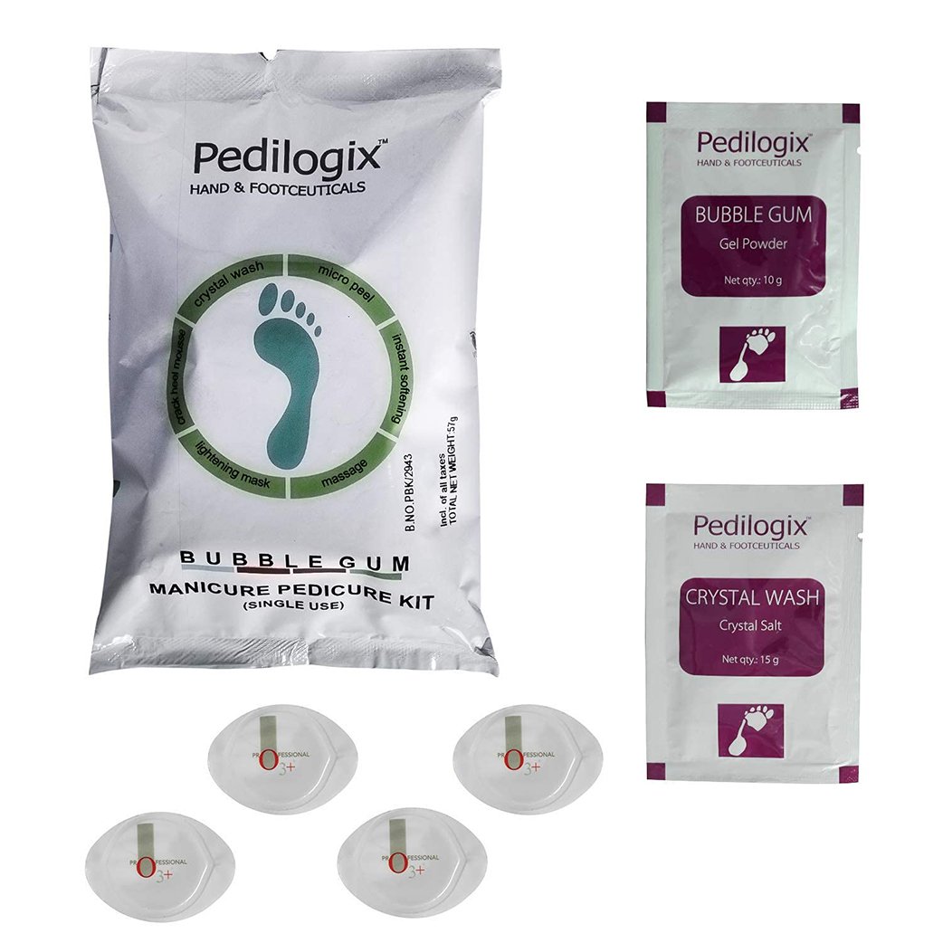 O3+ Pedilogix Bubblegum Manicure Pedicure Kit (15Kits) - Salon pack