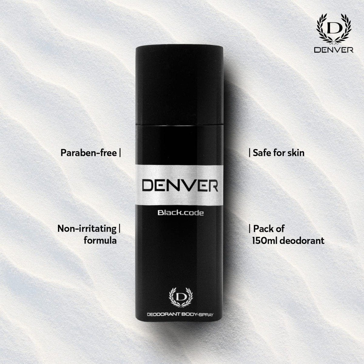 Denver Black.code Deodorant Body Spray (150ml)