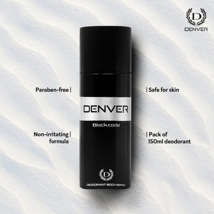 Denver Black.code Deodorant Body Spray (150ml)
