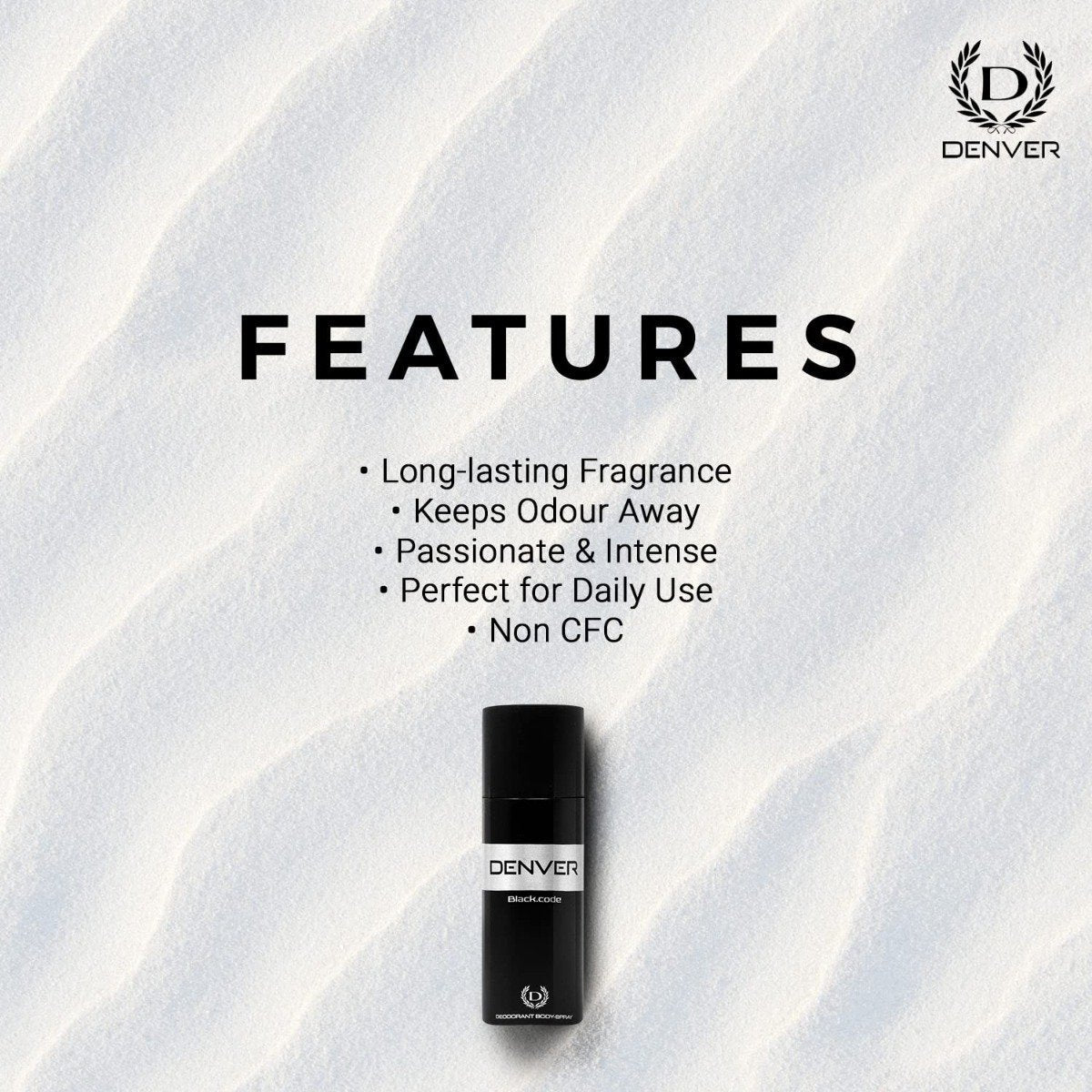 Denver Black.code Deodorant Body Spray (150ml)