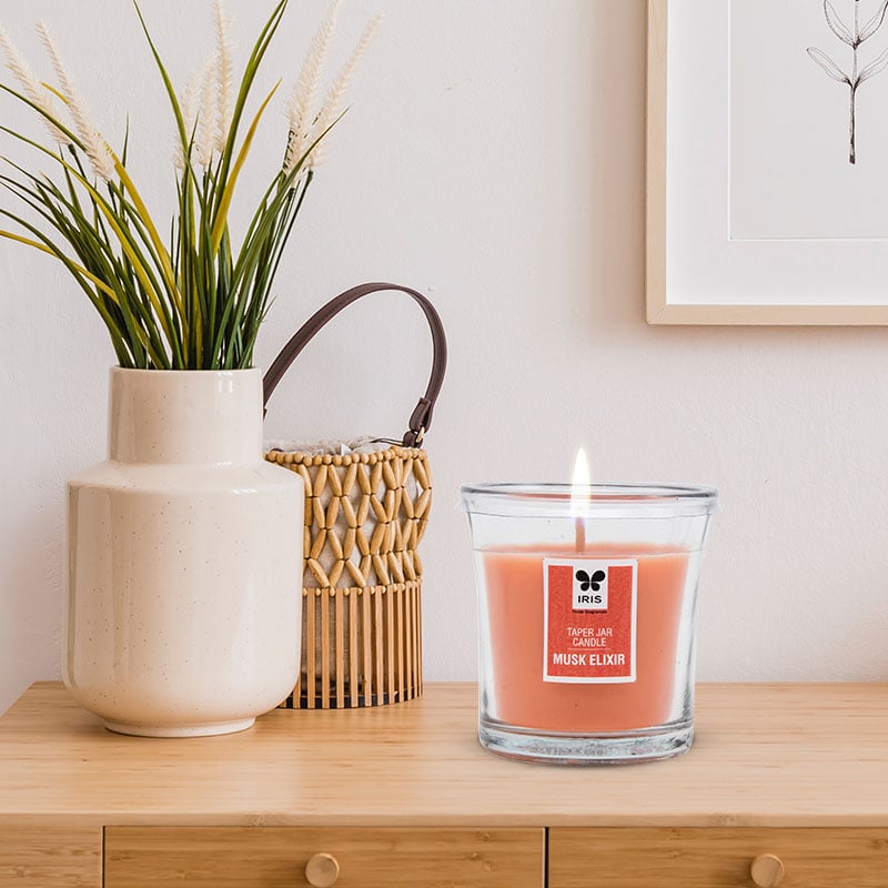 Iris Musk Elixir Taper Jar Candle (110gm)