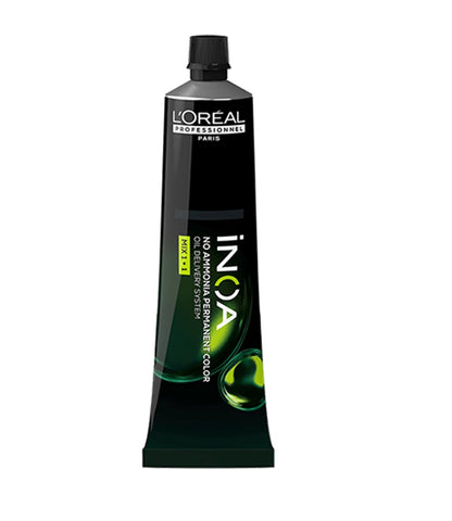 Loreal Professionnel Paris INOA Ammonia-free Permanent Hair Color - 1 (Black) (60Gm ) + Inoa Oxydant Riche 20 Volume 6% Developer (1000ml)