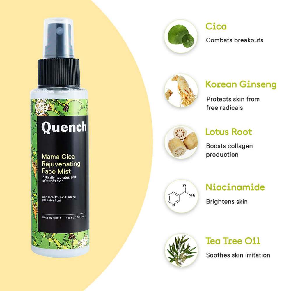 Quench Botanics Mama Cica Rejuvenating Face Mist (100ml)