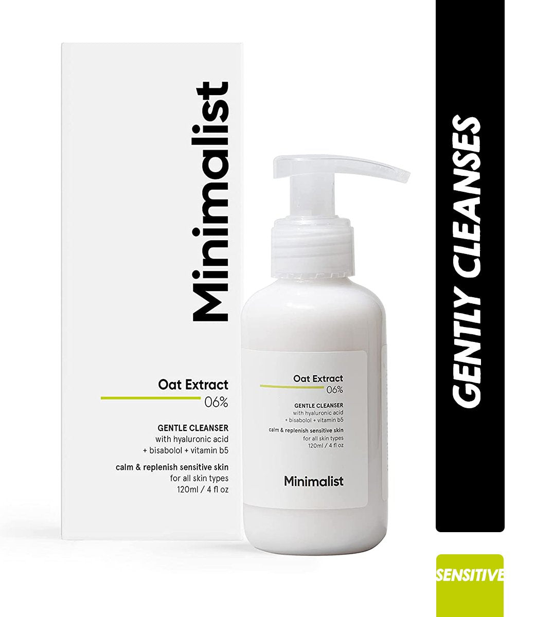 Minimalist 6% Oat Extract Gentle Cleanser With Hyaluronic Acid For Sensitive Skin (120ml)