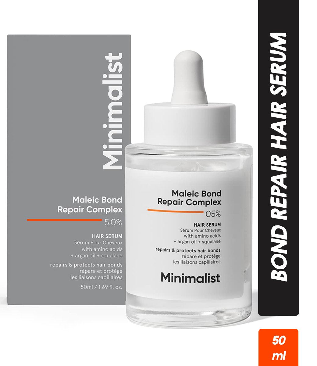 Minimalist Maleic Bond Repair Complex 05% Hair Serum For Soft & Smooth Hair & Treats Split Ends & Breakage (50ml)
