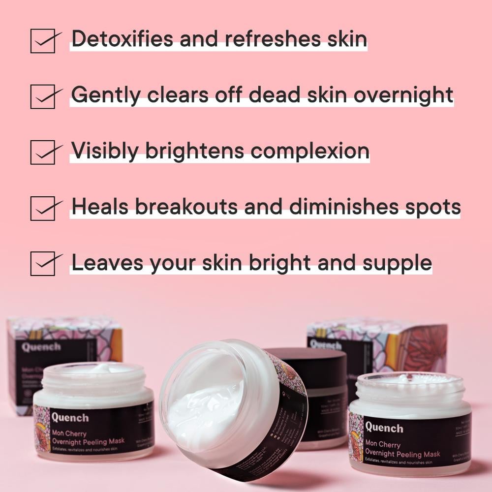 Quench Botanics Mon Cherry Overnight Peeling Mask (50ml)