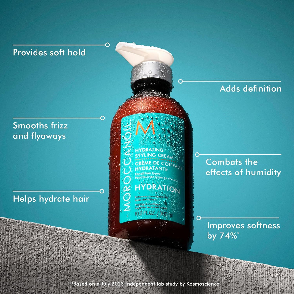 Moroccanoil Hydrating Styling Cream |Argan Oil Leave-In |Tames Frizz, Adds Shine For All Hair Types (300ml)