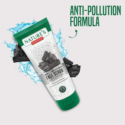 Natures Essence Anti Pollution Charcoal Face Scrub (65ml)