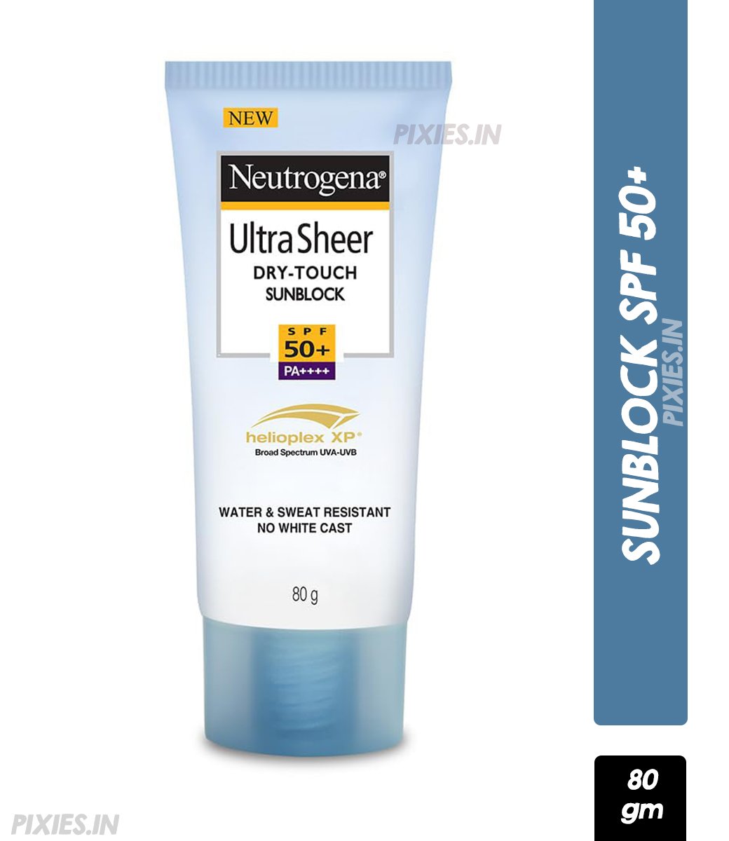 Neutrogena Ultrasheer SPF50+ PA++++ Ultra Light Moisturizing Face Sunscreen Oily & Sensitive Skin (80gm)