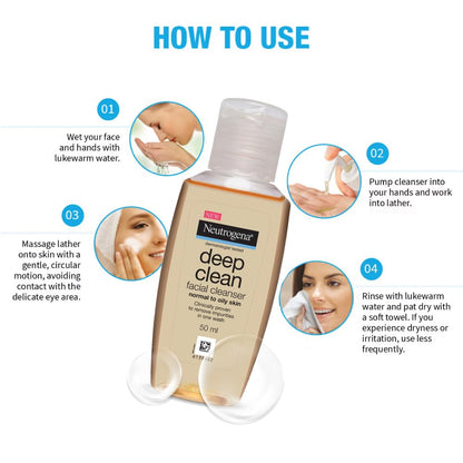 Neutrogena Deep Clean Facial Cleanser (50ml)