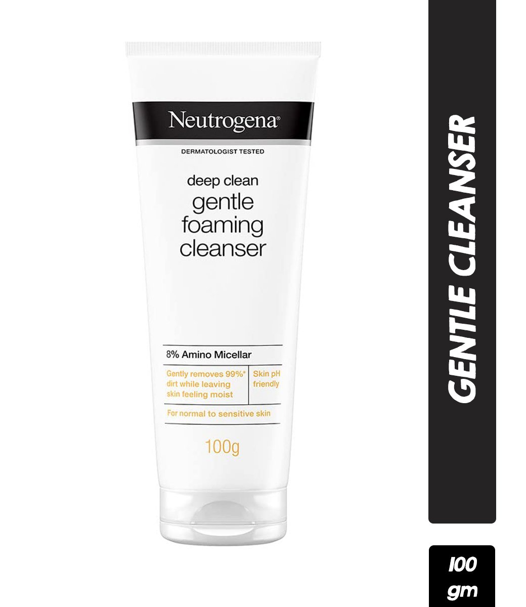 Neutrogena Deep Clean Gentle Foaming Cleanser - Moisturizing Face Wash for Normal to Sensitive Skin (100g)